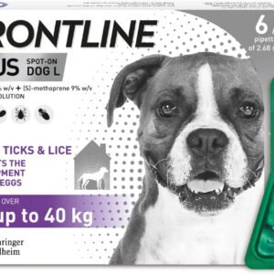 FRONTLINE Plus Flea & Tick Treatment for Large Dogs - 6 Pipettes