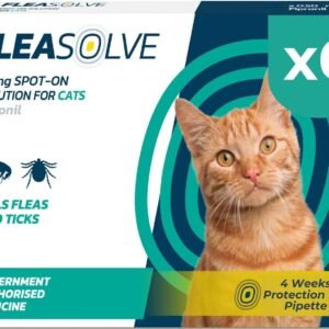 Cat Flea Treatment Spot On x 6 - Flea Treatment Cat Spot On for Cats & Kittens Over 1kg - 6 Pipettes